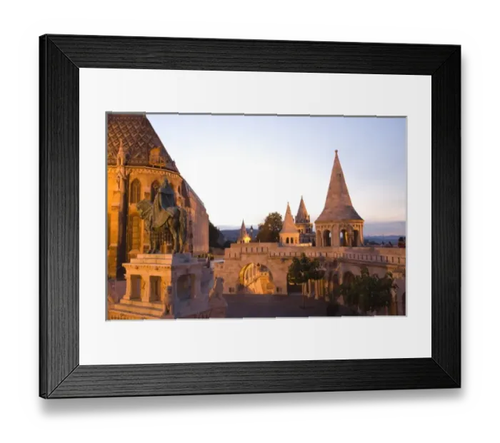 Framed Print : View from Fishermens Bastion next to Matyas Church, Castle Hill, Bude side of Central Budapest Framed Print : View from Fishermens Bastion next to Matyas Church, Castle Hill, Bude side of Central Budapest