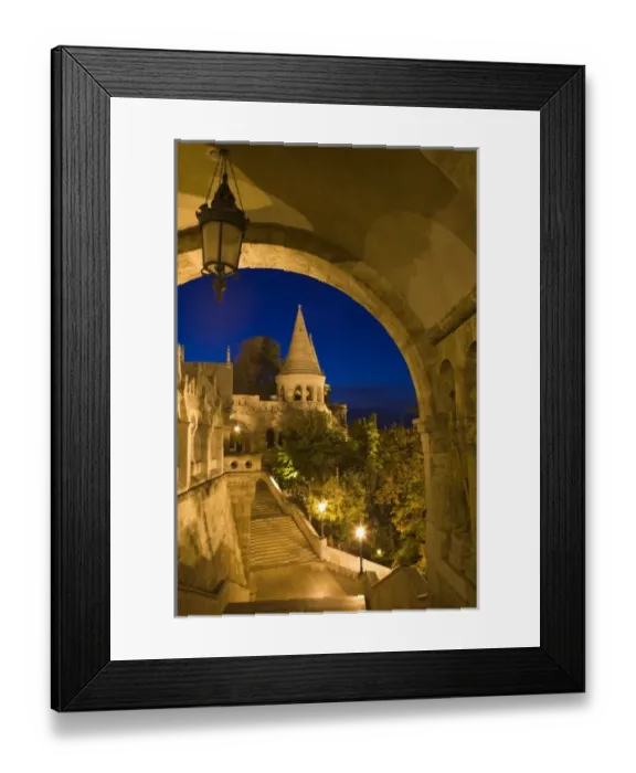 Framed Print : View from Fishermens Bastion next to Matyas Church, Castle Hill, Bude side of Central Budapest Framed Print : View from Fishermens Bastion next to Matyas Church, Castle Hill, Bude side of Central Budapest