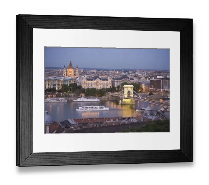 Framed Print : View from Castle Hill, Buda side Central Budapest, Capital of Hungary, Europe Framed Print : View from Castle Hill, Buda side Central Budapest, Capital of Hungary, Europe