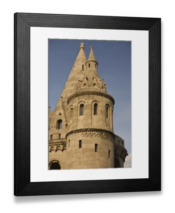 Framed Print : View from Fishermens Bastion next to Matyas Church, Castle Hill, Bude side of Central Budapest