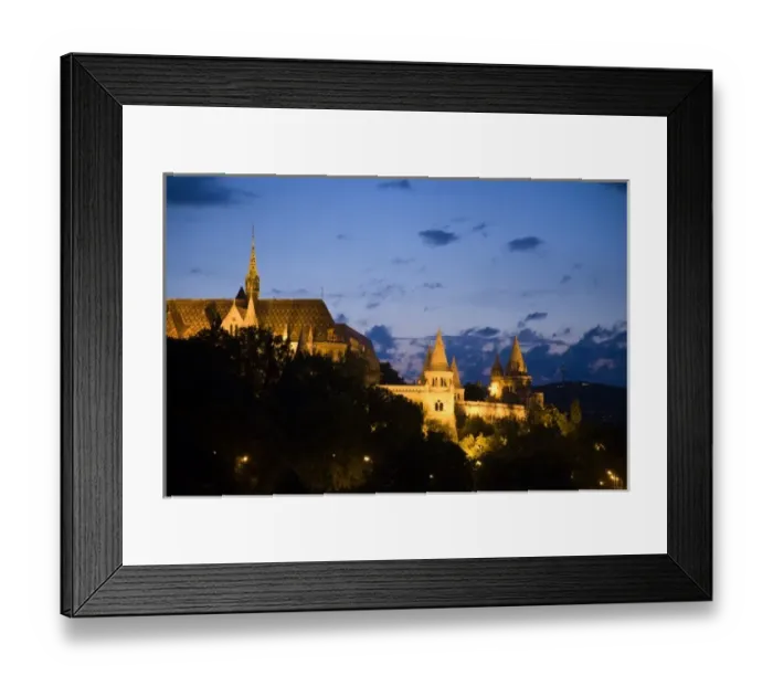 Framed Print : HUNGARY, Budapest. View of Fishermans Bastion and the Matthias Church from Castle Hill Framed Print : HUNGARY, Budapest. View of Fishermans Bastion and the Matthias Church from Castle Hill