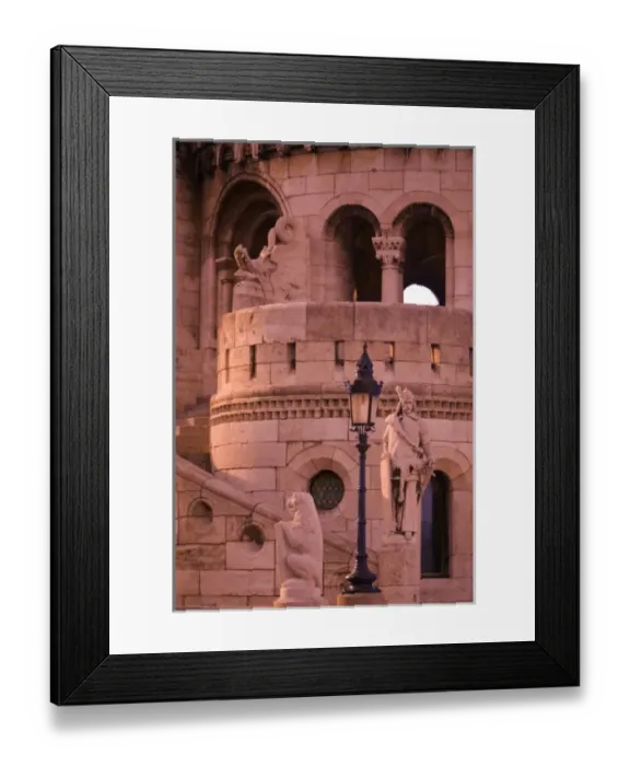 Framed Print : HUNGARY, Budapest. View of Fishermans Bastion. (RF) Framed Print : HUNGARY, Budapest. View of Fishermans Bastion. (RF)
