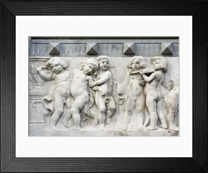 Framed Print : Statues on the Liszt Ferenc Academy of Music founded by pianist and composer Franz