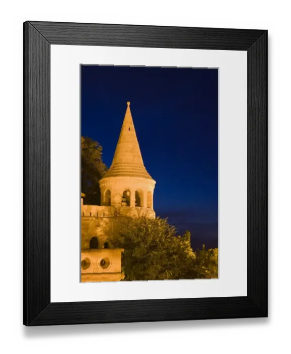 Framed Print : Unknown. The terrace and conical towers of Fishermens Bastion next to Matyas Church Framed Print : Unknown. The terrace and conical towers of Fishermens Bastion next to Matyas Church