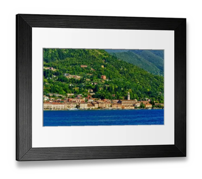 Framed Print : Italy, Lake Garda, Salo. Lake Gardas features many seaside communities like Salo Framed Print : Italy, Lake Garda, Salo. Lake Gardas features many seaside communities like Salo