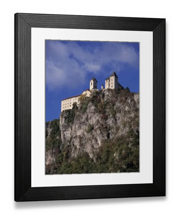 Framed Print : Europe, Italy, Chiusa. A summer view of a hill-top monastery, in Chiusa or Klausen Framed Print : Europe, Italy, Chiusa. A summer view of a hill-top monastery, in Chiusa or Klausen