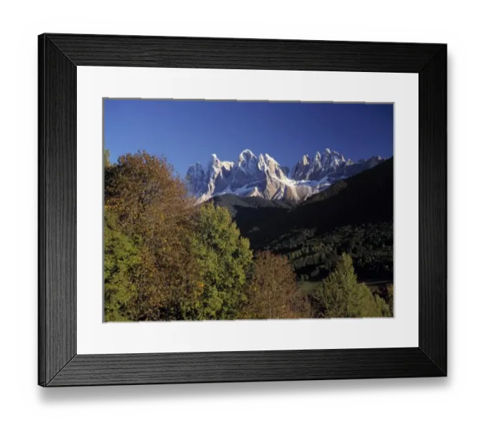 Framed Print : Europe, Italy, Odle Group. The rugged Odle Group, in Italys Dolomite Alps, on a clear Framed Print : Europe, Italy, Odle Group. The rugged Odle Group, in Italys Dolomite Alps, on a clear