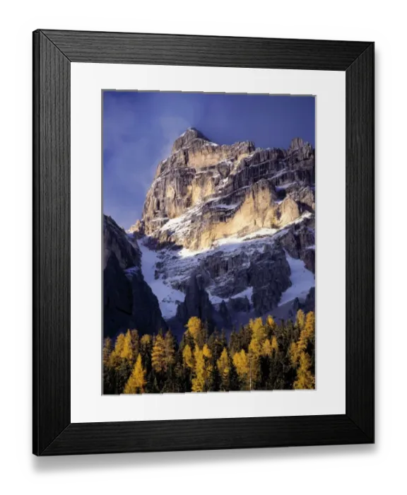Framed Print : Europe, Italy, Sella Mountains. Sunlight washes a craggy peak near the Sella Group Framed Print : Europe, Italy, Sella Mountains. Sunlight washes a craggy peak near the Sella Group