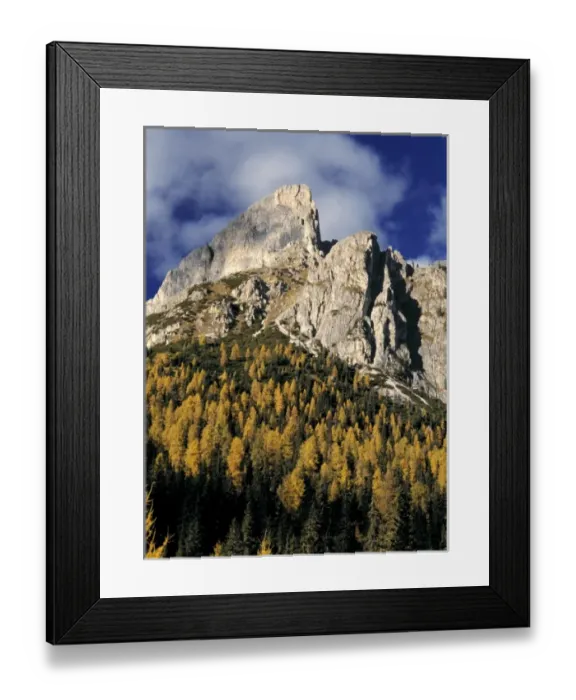 Framed Print : Europe, Italy, Sella Mountains. The sharp crags of the Sella area of Italy s