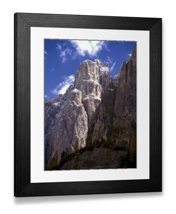 Framed Print : Europe, Italy, Corvara. There is a stunning view of the jagged peaks in Italys Dolomite Alps