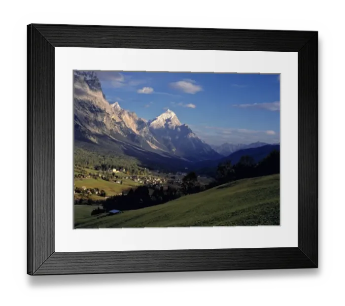 Framed Print : Europe, Italy, Cortina d Ampezzo area. An autumn hue creeps into the light over Framed Print : Europe, Italy, Cortina d Ampezzo area. An autumn hue creeps into the light over