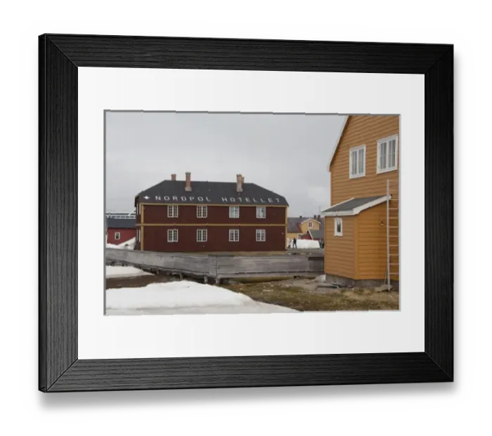 Framed Print : Norway, Arctic Circle, Svalbard Islands, Spitsbergen, Ny Alesund (aka Kings Bay)