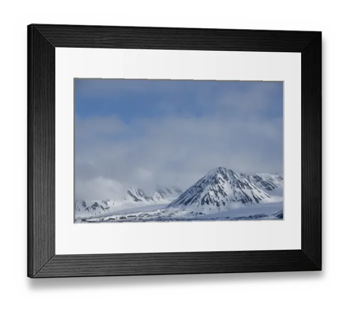 Framed Print : Norway, Arctic Circle, Svalbard Islands, Spitsbergen, Ny Alesund. Kongsfjorden (aka Kings Bay)