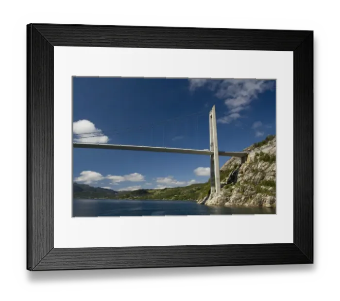 Framed Print : Norway, Stavanger, Lysefjord (aka Lyse Fjord), bridge