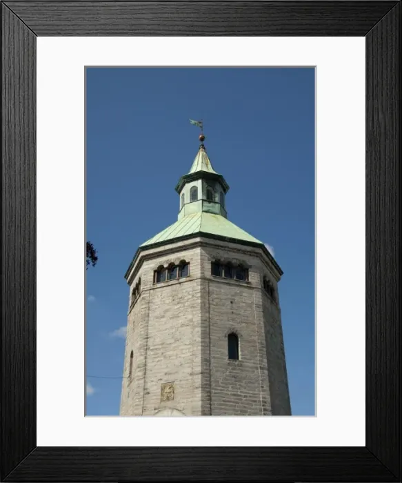 Framed Print : Norway, Stavanger. Historic Valberg Tower & Guards Museum (aka Valberg Tarnet)
