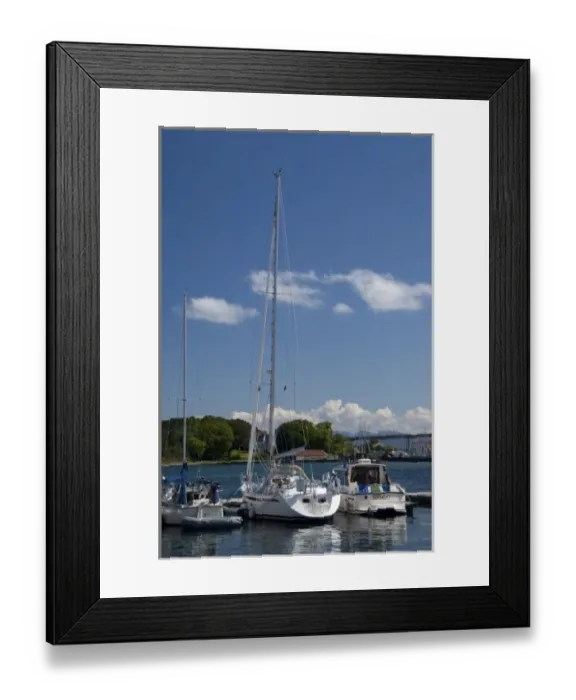 Framed Print : Norway, Stavanger. Sailboats in the port area Framed Print : Norway, Stavanger. Sailboats in the port area