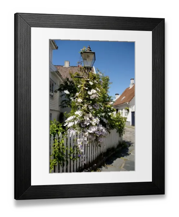 Framed Print : Norway, Stavanger. Historic downtown views