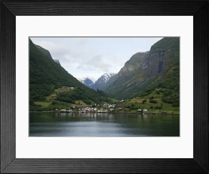 Framed Print : Norway, Sogne Fjord (aka Sognefjord), the longest fjord in the world. Views sailing