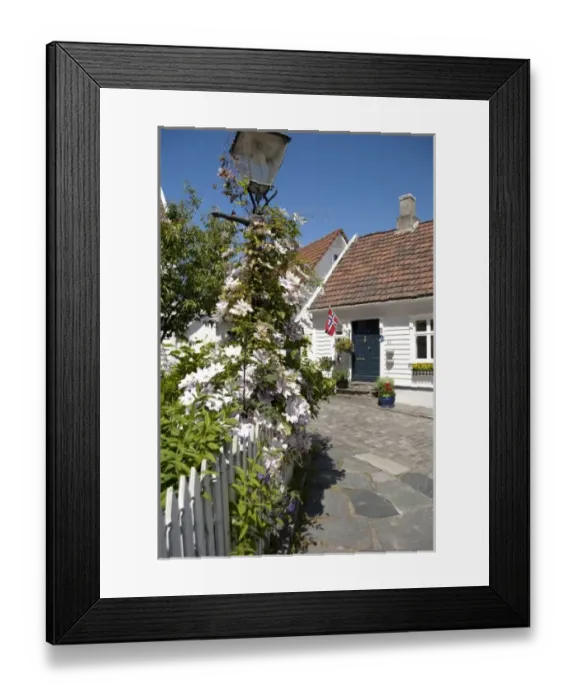 Framed Print : Norway, Stavanger. Historic downtown views