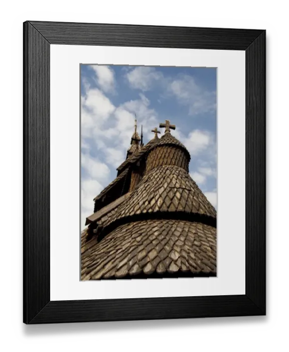 Framed Print : Norway, Laerdal. Borgund stave-church, c. 1180. Best preserved stave church in Norway