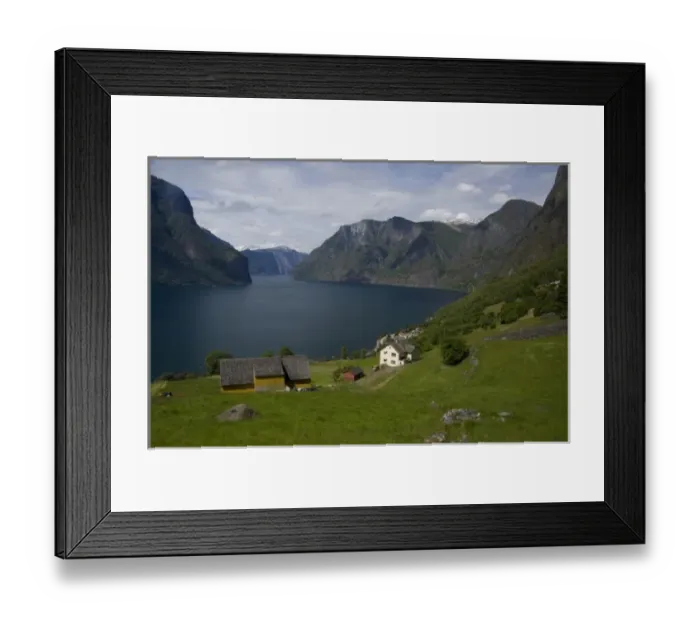 Framed Print : Norway, Aurland near Flam. View of Aurland Fjord an arm of Sogne Fjord, the longest Framed Print : Norway, Aurland near Flam. View of Aurland Fjord an arm of Sogne Fjord, the longest