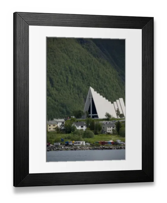 Framed Print : Norway, Tromso. Gateway to the Arctic located above the Arctic Circle. Famous landmark