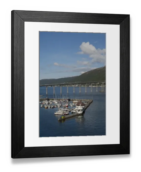 Framed Print : Norway, Tromso. Gateway to the Arctic located above the Arctic Circle. Sailing into