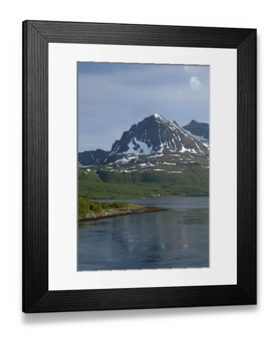 Framed Print : Norway, Tromso. Gateway to the Arctic located above the Arctic Circle. Sailing into Framed Print : Norway, Tromso. Gateway to the Arctic located above the Arctic Circle. Sailing into