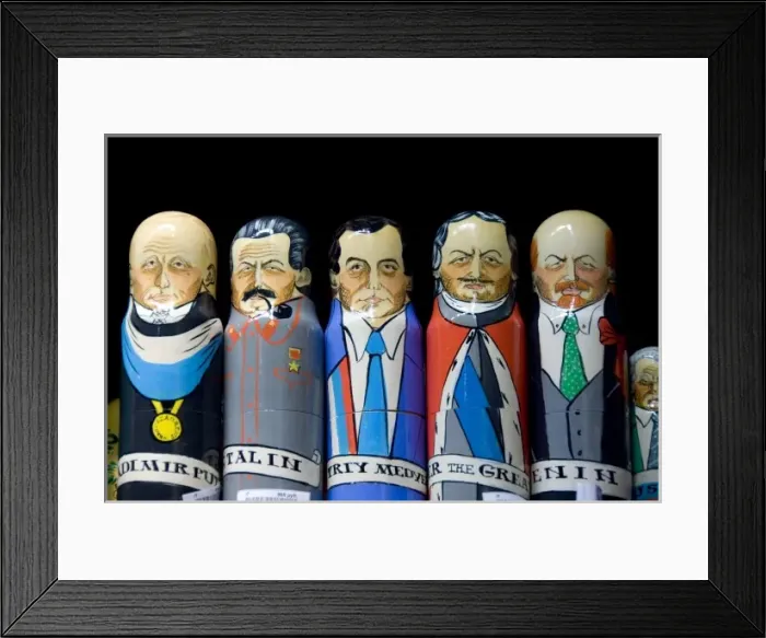 Framed Print : Russia, Russian stacking matryoshka dolls