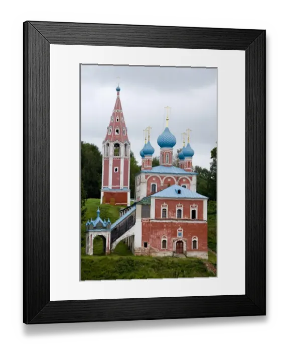 Framed Print : Russia, Views along the Volga River between Yaroslavl & Goritzy. Historic town of Framed Print : Russia, Views along the Volga River between Yaroslavl & Goritzy. Historic town of