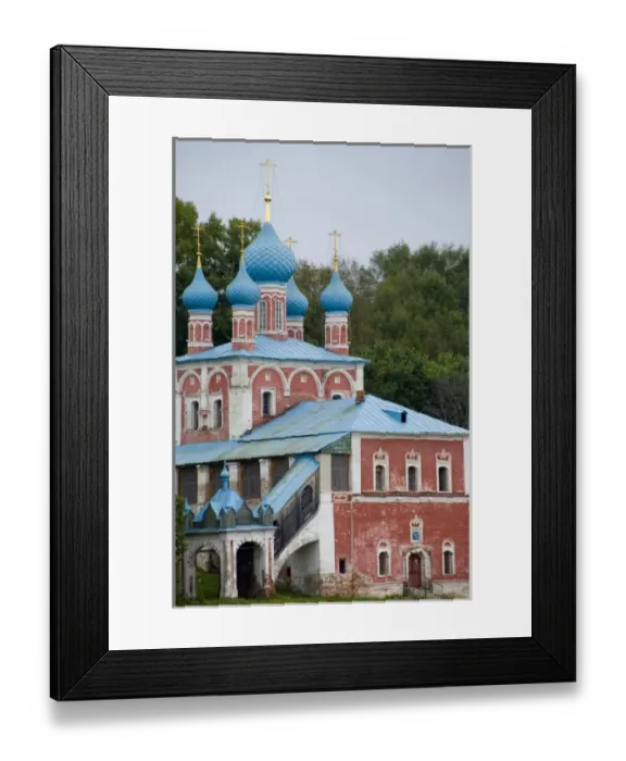 Framed Print : Russia, Views along the Volga River between Yaroslavl & Goritzy. Historic town of Framed Print : Russia, Views along the Volga River between Yaroslavl & Goritzy. Historic town of