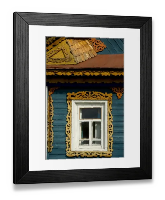 Framed Print : Russia, Volga-Baltic Waterway, Goritzy. Typical home. (RF) Framed Print : Russia, Volga-Baltic Waterway, Goritzy. Typical home. (RF)