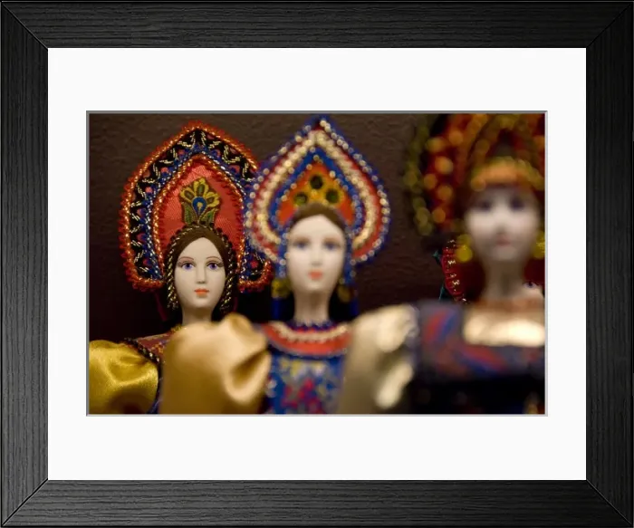 Framed Print : Russia, St. Petersburg. Traditional Russian dolls. (RF) Framed Print : Russia, St. Petersburg. Traditional Russian dolls. (RF)