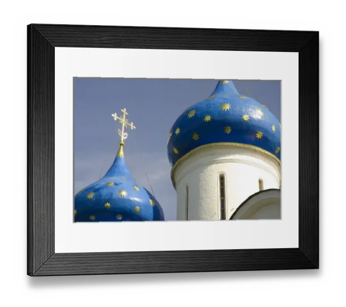 Framed Print : Russia. Sergiev Posad. Trinity Monastery. Onion domes of the Cathedral of the Assumption Framed Print : Russia. Sergiev Posad. Trinity Monastery. Onion domes of the Cathedral of the Assumption