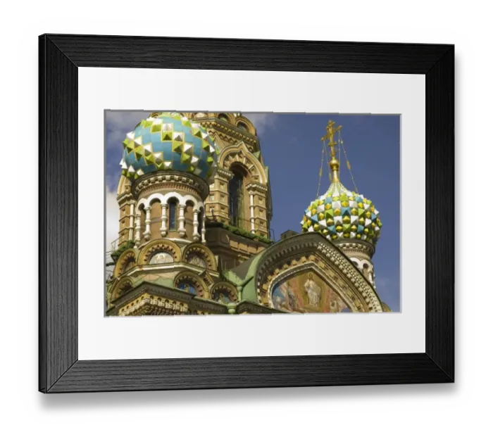 Framed Print : Russia. St. Petersburg. Domes of the Church on Spilled Blood Framed Print : Russia. St. Petersburg. Domes of the Church on Spilled Blood