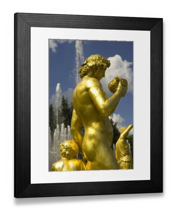 Framed Print : Russia. Petrodvorets. Peterhof Palace. Peter the Greats Summer Palace. Golden