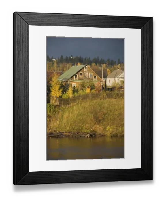 Framed Print : Russia, Leningrad, town along Svir River, RESTRICTED: Not available for use by any