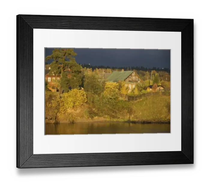 Framed Print : Russia, Leningrad, town along Svir River, RESTRICTED: Not available for use by any Framed Print : Russia, Leningrad, town along Svir River, RESTRICTED: Not available for use by any
