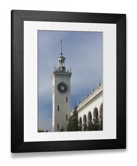 Framed Print : Russia, Black Sea Coast, Sochi, train station Framed Print : Russia, Black Sea Coast, Sochi, train station