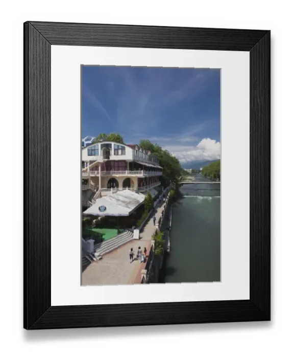 Framed Print : Russia, Black Sea Coast, Sochi, Sochi Riverfront