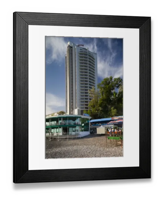 Framed Print : Russia, Black Sea Coast, Sochi, Lighthouse Beach and Alexandria Lighthouse tower Framed Print : Russia, Black Sea Coast, Sochi, Lighthouse Beach and Alexandria Lighthouse tower