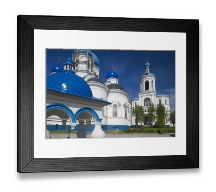 Framed Print : Russia, Vladimir Oblast, Golden Ring, Bogolyubovo, Bogolyubovo Monastery, Assumption