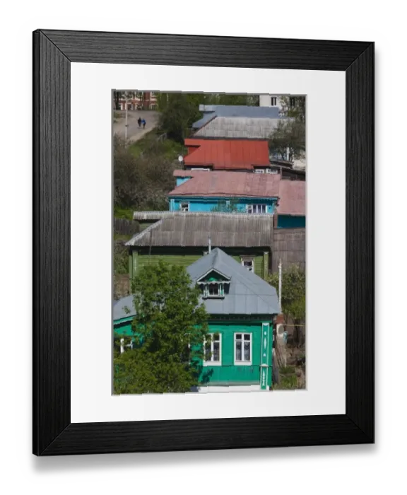 Framed Print : Russia, Vladimir Oblast, Golden Ring, Bogolyubovo, elevated town view Framed Print : Russia, Vladimir Oblast, Golden Ring, Bogolyubovo, elevated town view
