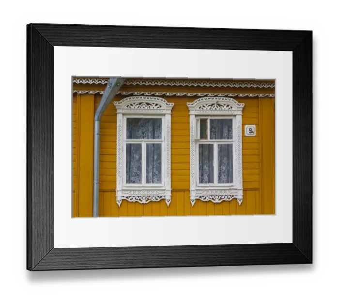 Framed Print : Russia, Vladimir Oblast, Golden Ring, Suzdal, traditional Russian buildings, window