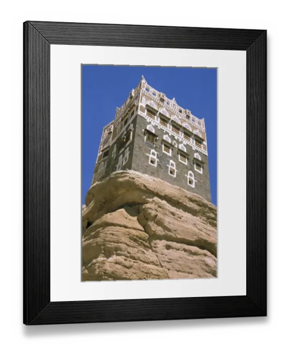 Framed Print : Asia, Yemen, Wadi Dhar. Rock Palace, or Dar Al Harjar Framed Print : Asia, Yemen, Wadi Dhar. Rock Palace, or Dar Al Harjar