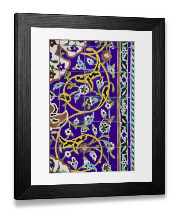 Framed Print : United Arab Emirates, Dubai, Bur Dubai. Tiled exterior of the Imam Hussein Iranian Mosque Framed Print : United Arab Emirates, Dubai, Bur Dubai. Tiled exterior of the Imam Hussein Iranian Mosque