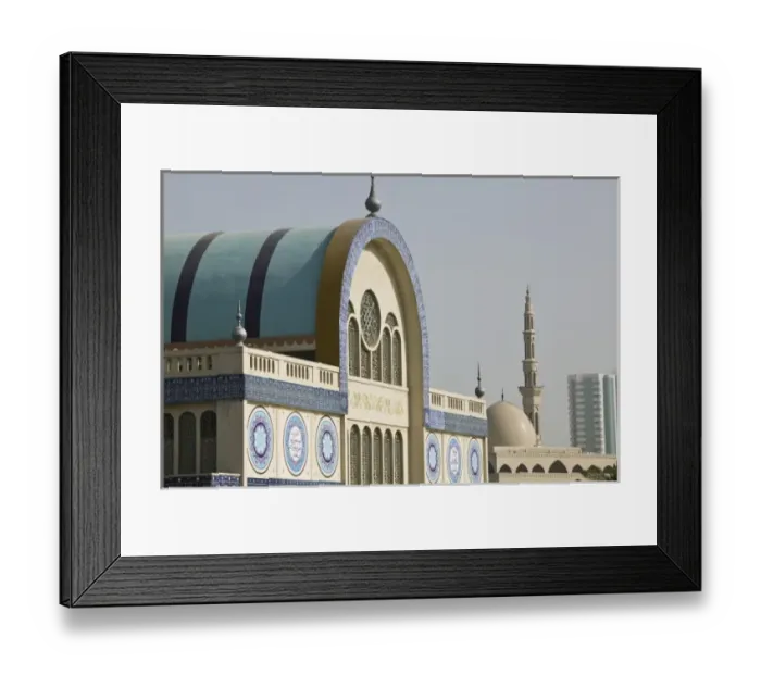 Framed Print : United Arab Emirates, Sharjah, Sharjah Town. Central Souk  /  Market  /  Exterior Daytime