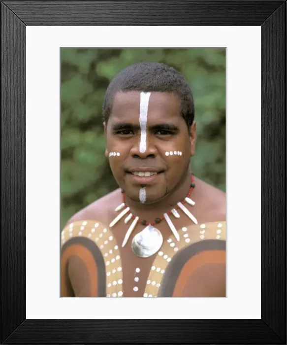 Framed Print : Australia, Queensland, Aboriginal Native, Model Released (MR) Framed Print : Australia, Queensland, Aboriginal Native, Model Released (MR)