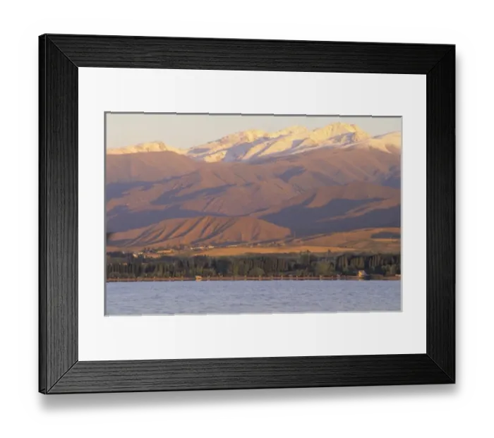 Framed Print : Tien Shan Mountains, Lake Issyk-Kul, Kirghizstan, Central Asia Framed Print : Tien Shan Mountains, Lake Issyk-Kul, Kirghizstan, Central Asia