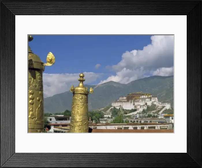 Framed Print : Asia, Tibet, Lhasa. View of Potala Palace from Jokhang Temple Framed Print : Asia, Tibet, Lhasa. View of Potala Palace from Jokhang Temple